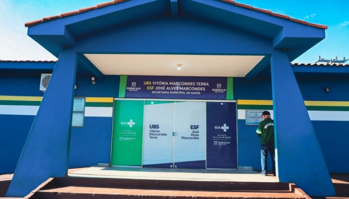 A Secretaria Municipal de Obras executou a pintura das salas internas e realizou a substituição da fachada da porta principal de acesso à UBS. Foto: Divulgação