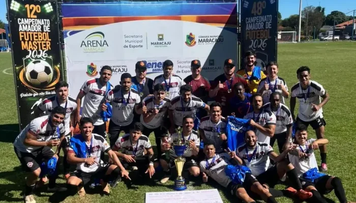 Santa Clara solta o grito de campeão no 12º Campeonato Amador Master 2026. Foto: Reprodução