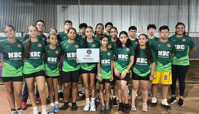 A equipe feminina conquistou o 6º lugar e assegurou vaga nas finais da competição. Foto: Divulgação-Professor Lotti